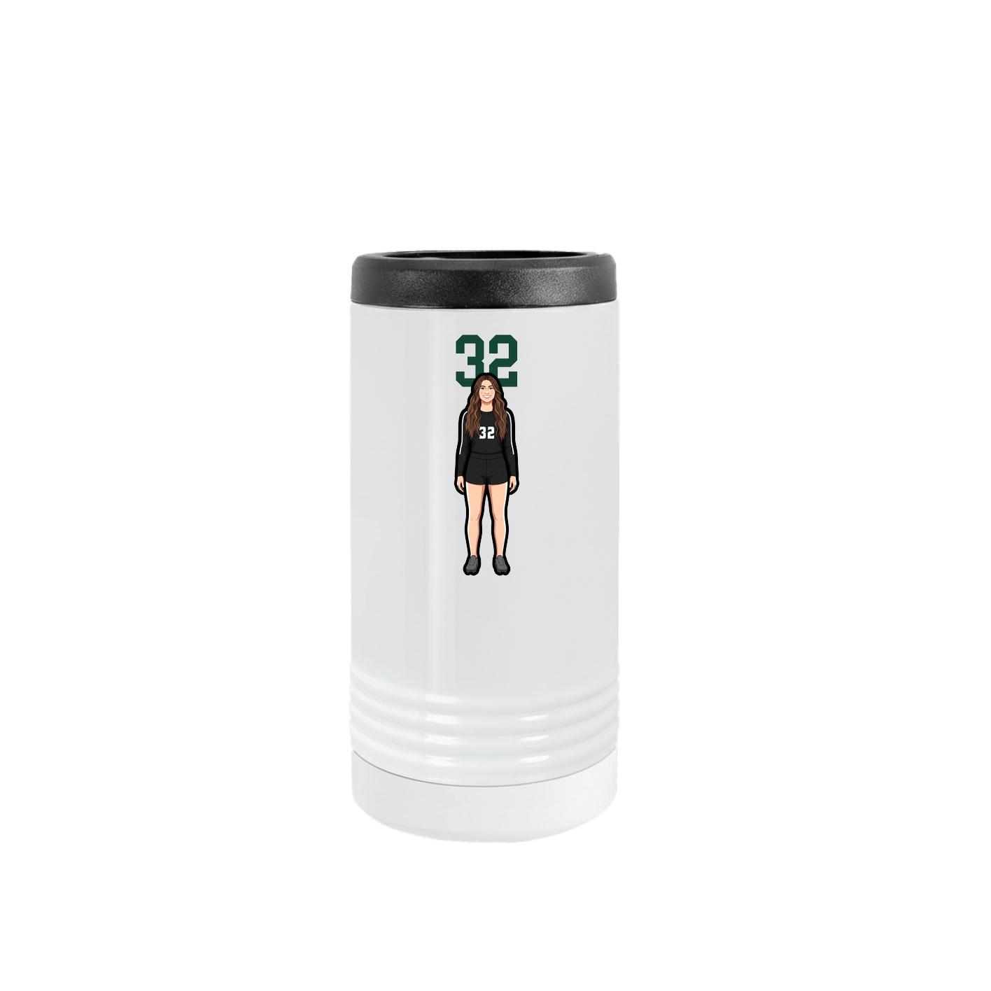 Slim Beverage Holder — Number Top in White