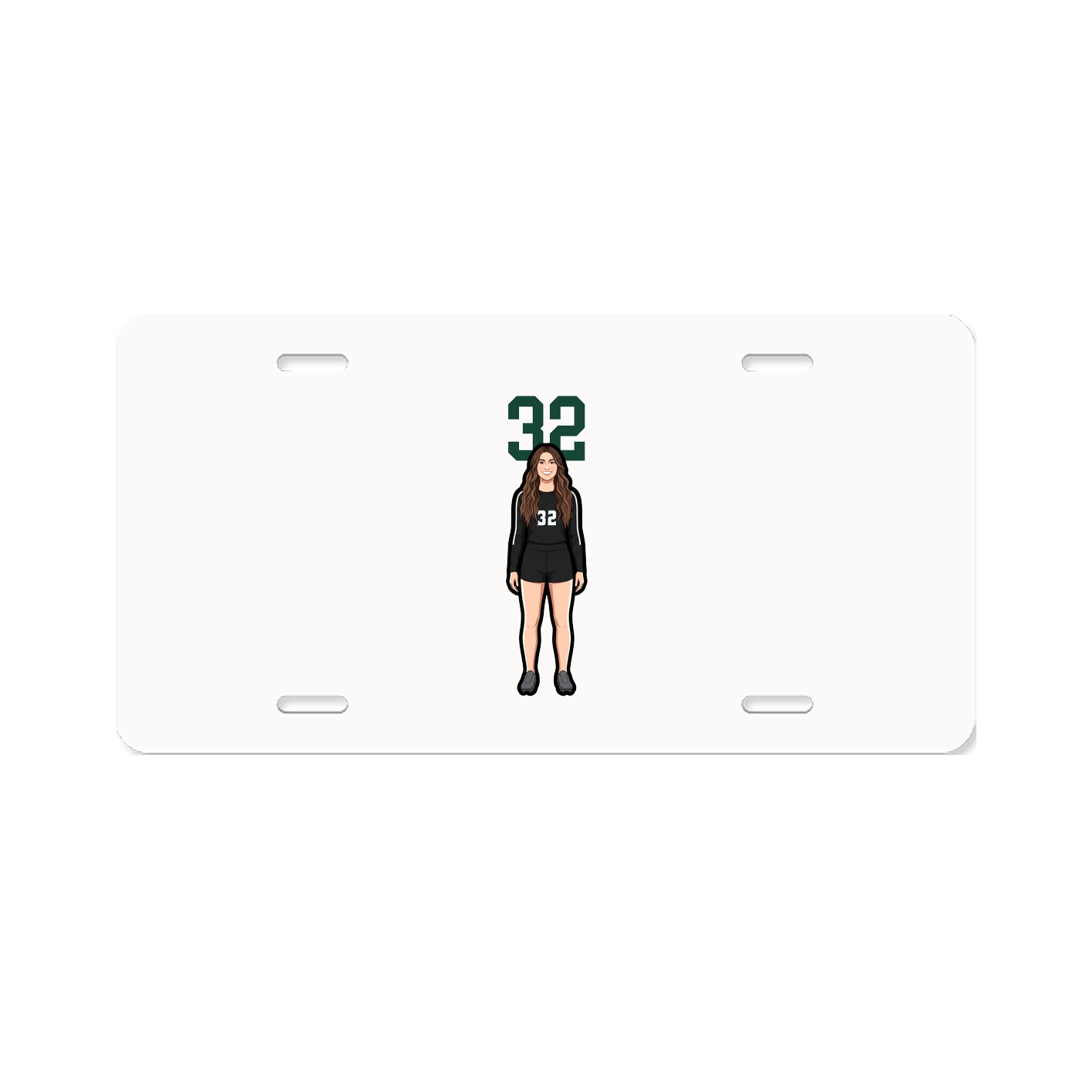 License Plate — Number Top in Classic