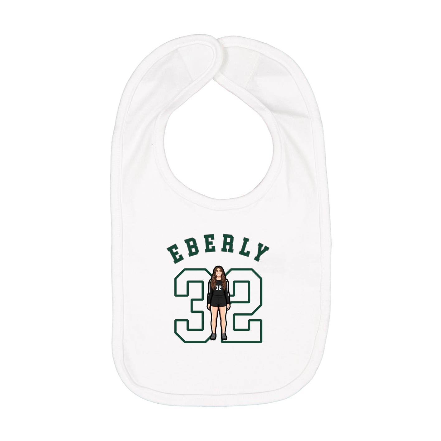 Infant Bib — Shirsey Arch in White