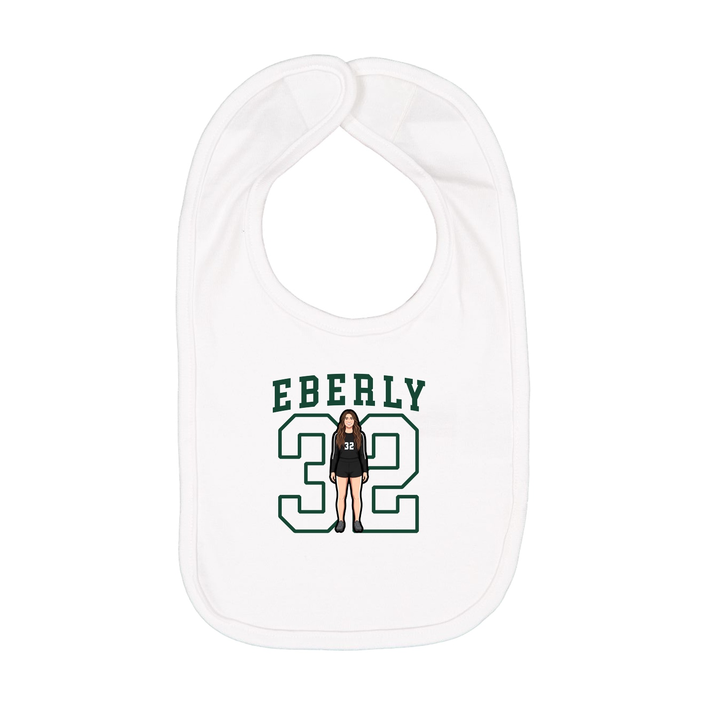Infant Bib — Shirsey in White