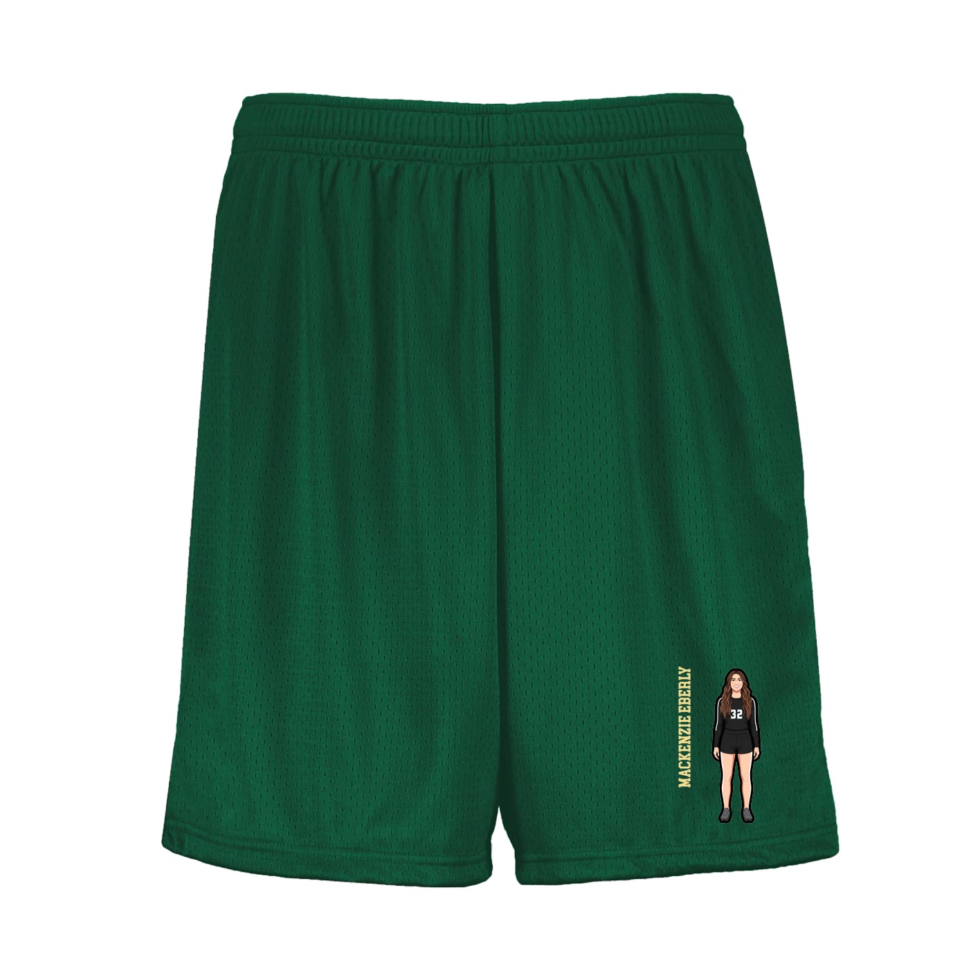 Shorts — Name Vertical in Green