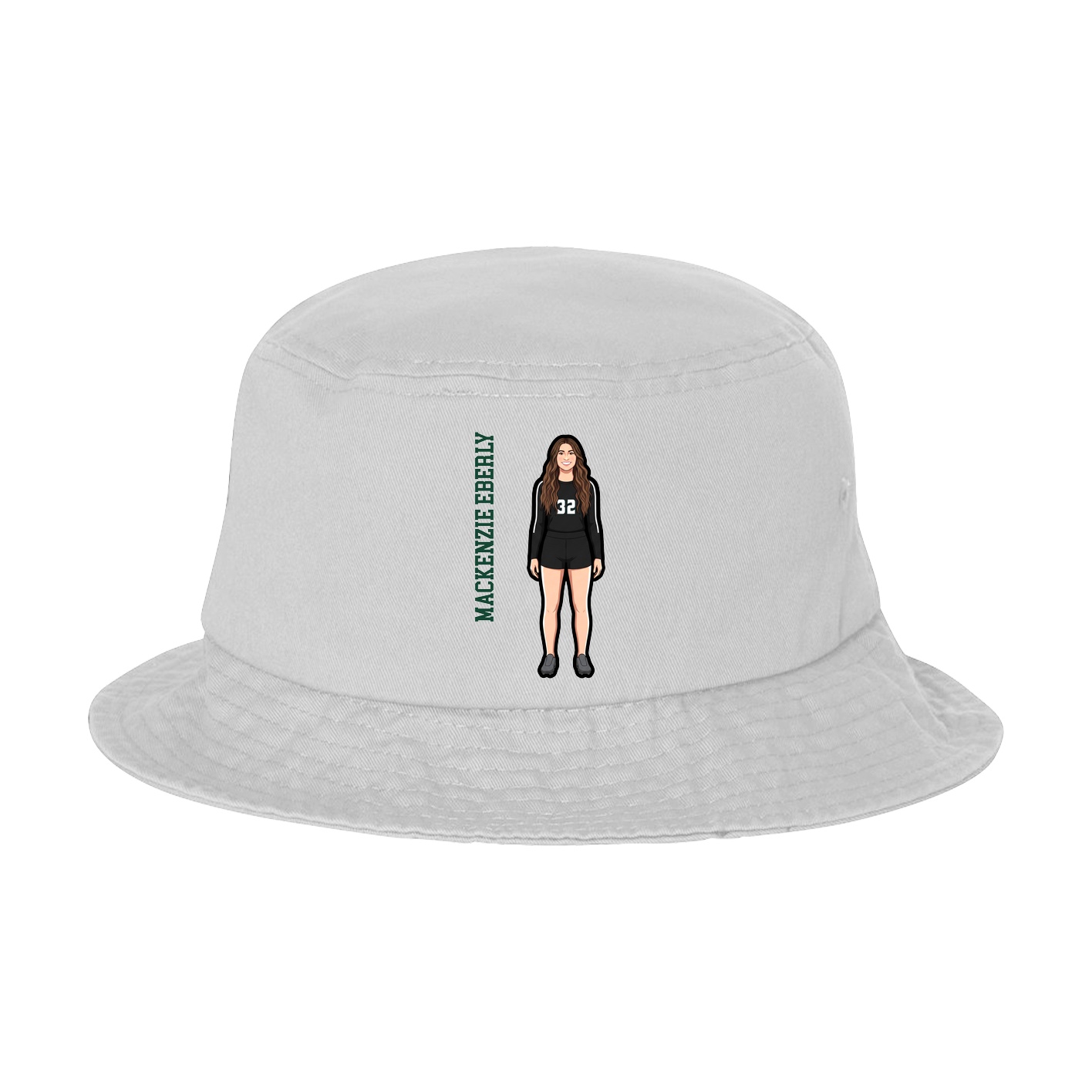 Bucket Cap — Name Vertical in White