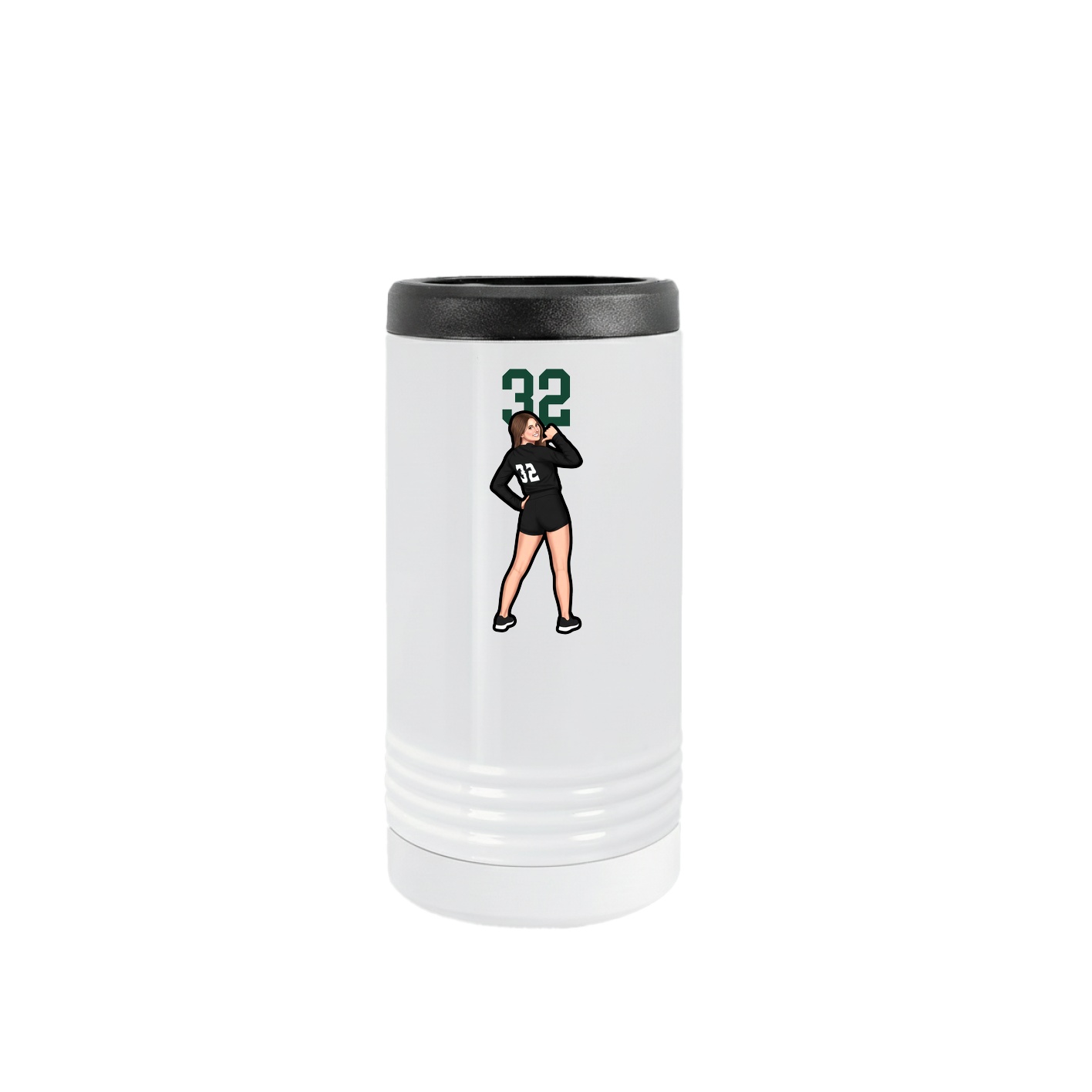 Slim Beverage Holder — Number Top in White