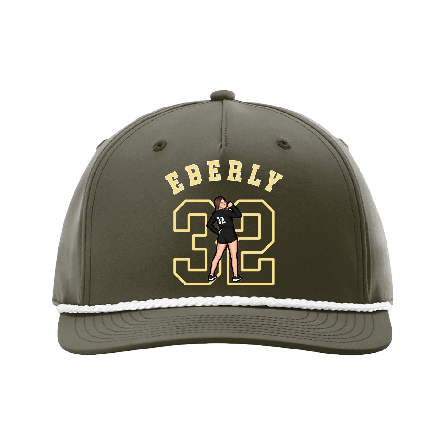Five-Panel Classic Rope Cap — Shirsey Arch in Green