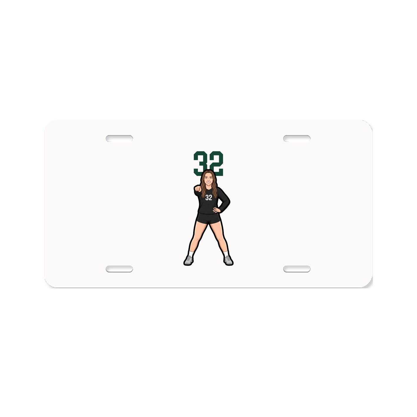 License Plate — Number Top in Classic