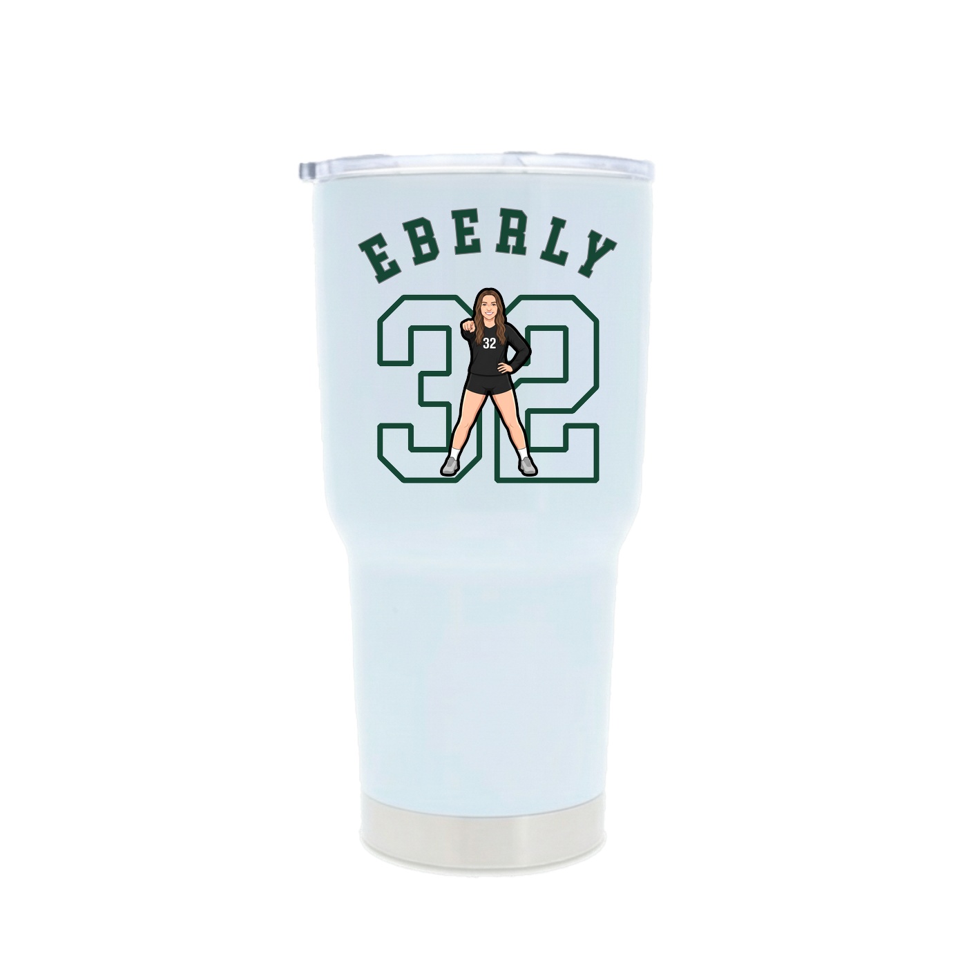 30oz Stainless Steel Tumbler — Shirsey Arch in White