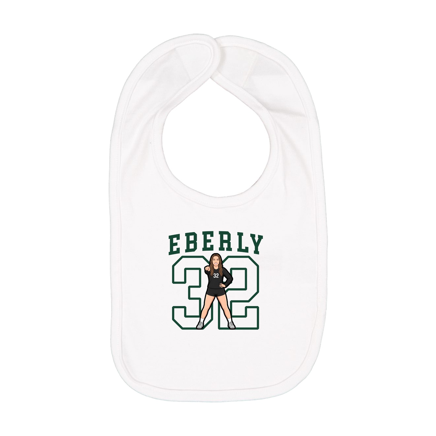 Infant Bib — Shirsey in White