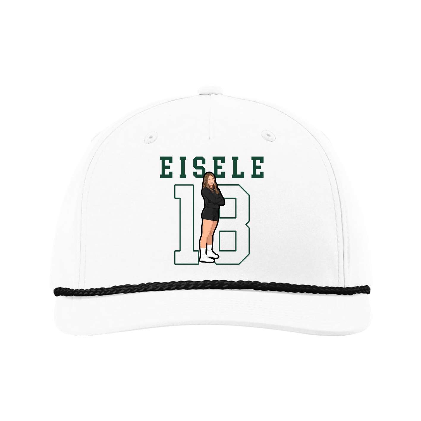 Five-Panel Classic Rope Cap — Shirsey in White