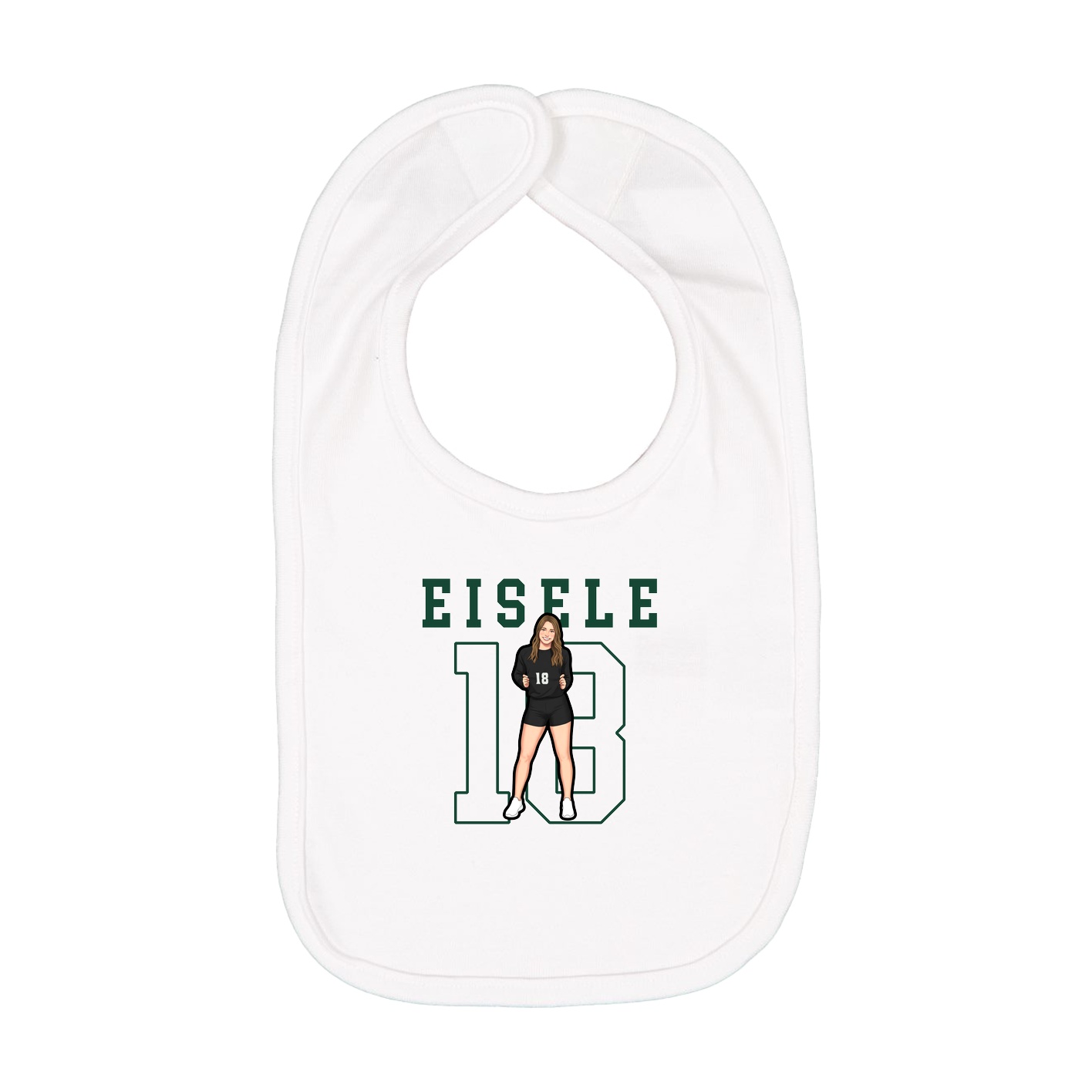 Infant Bib — Shirsey in White