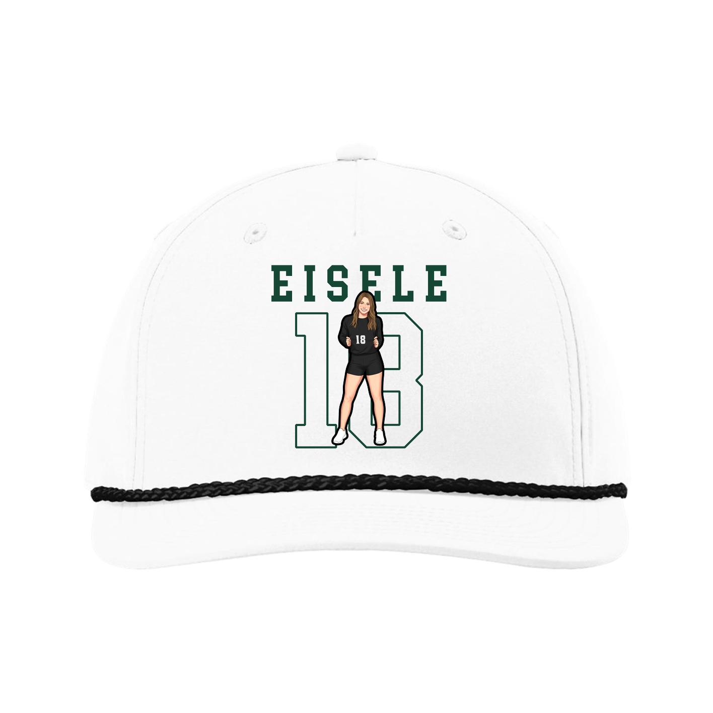 Five-Panel Classic Rope Cap — Shirsey in White