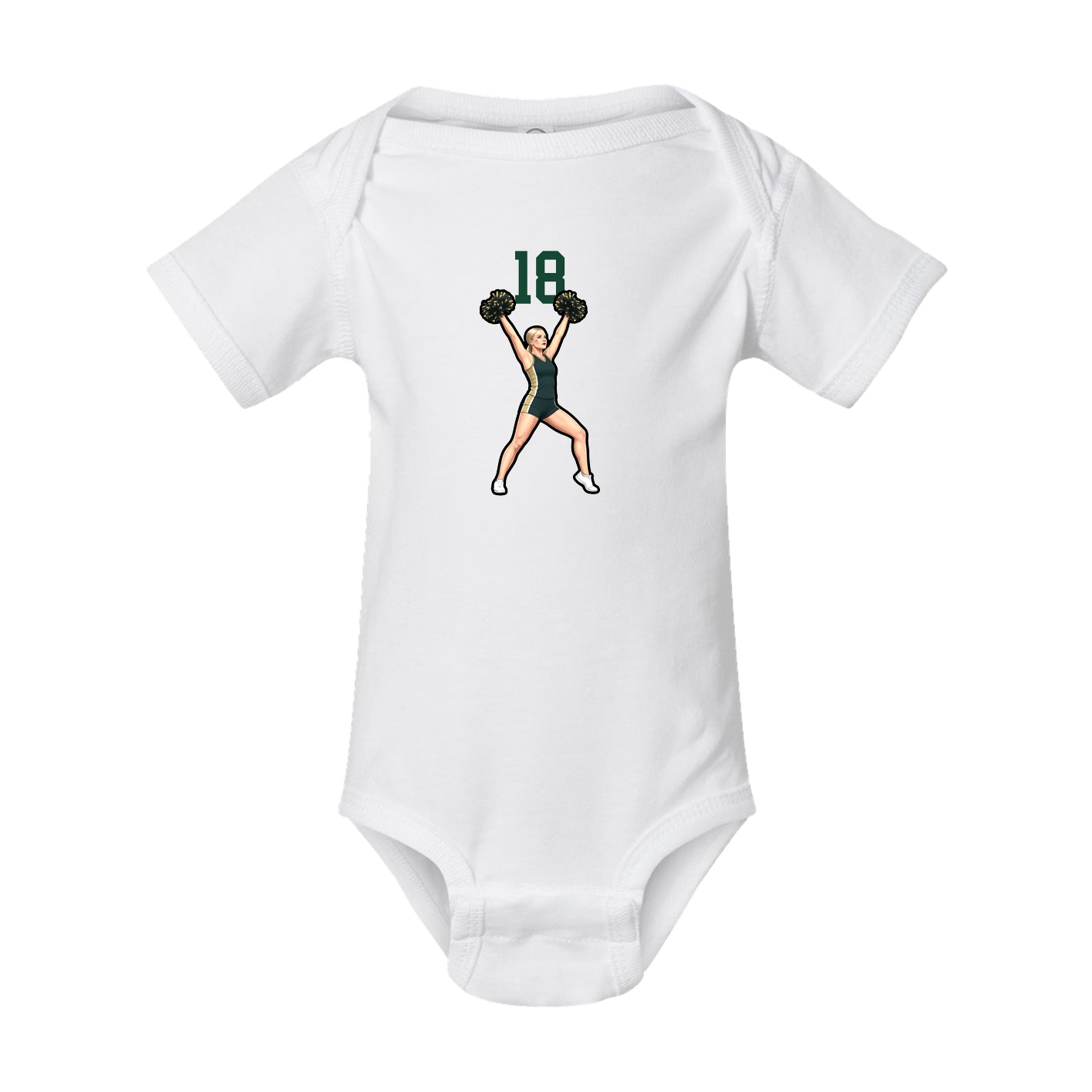 Baby Onesie — Number Top in White