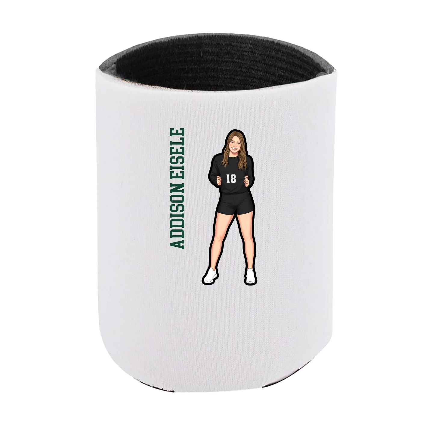 Can Holder — Name Vertical in White