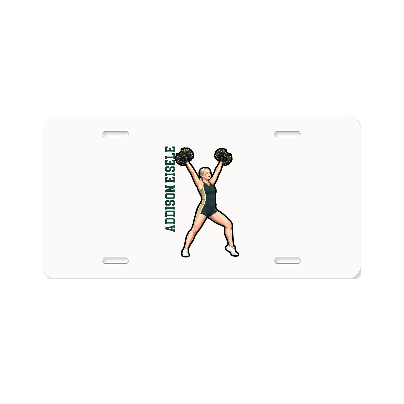 License Plate — Name Vertical in Classic