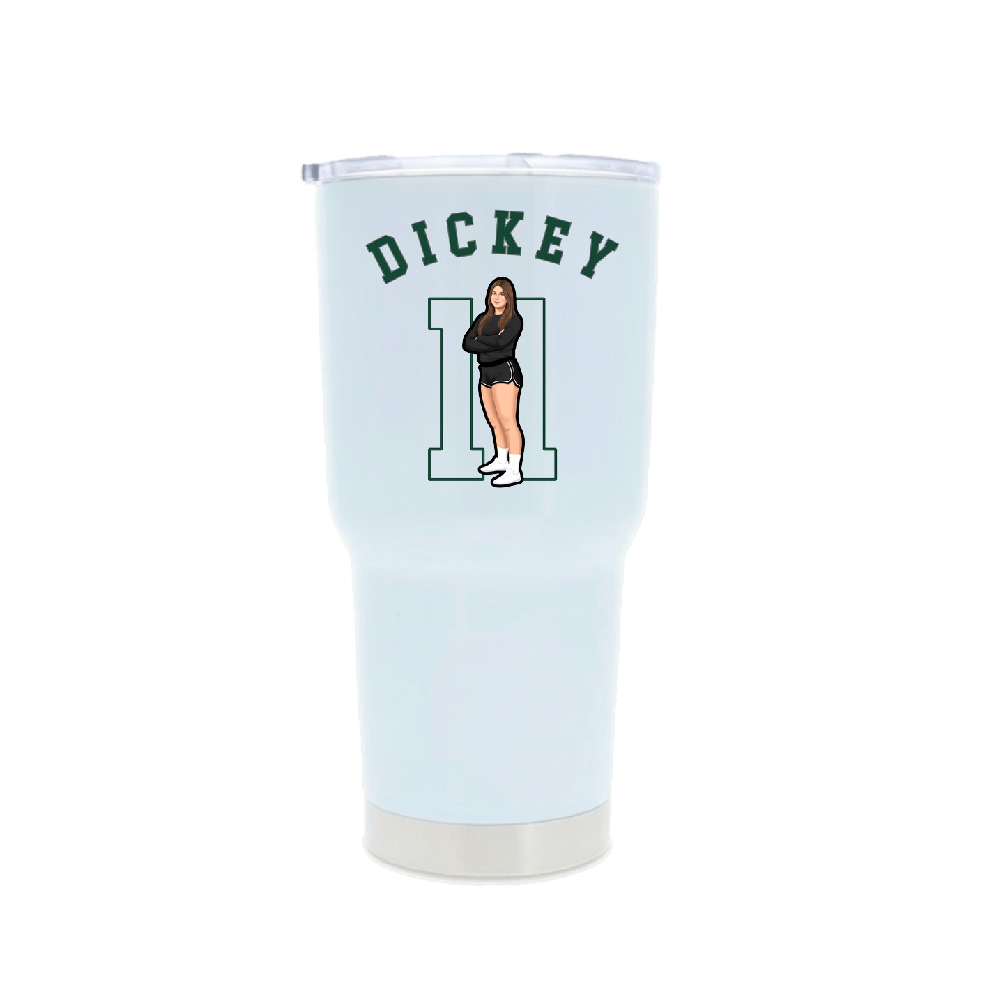 30oz Stainless Steel Tumbler — Shirsey Arch in White