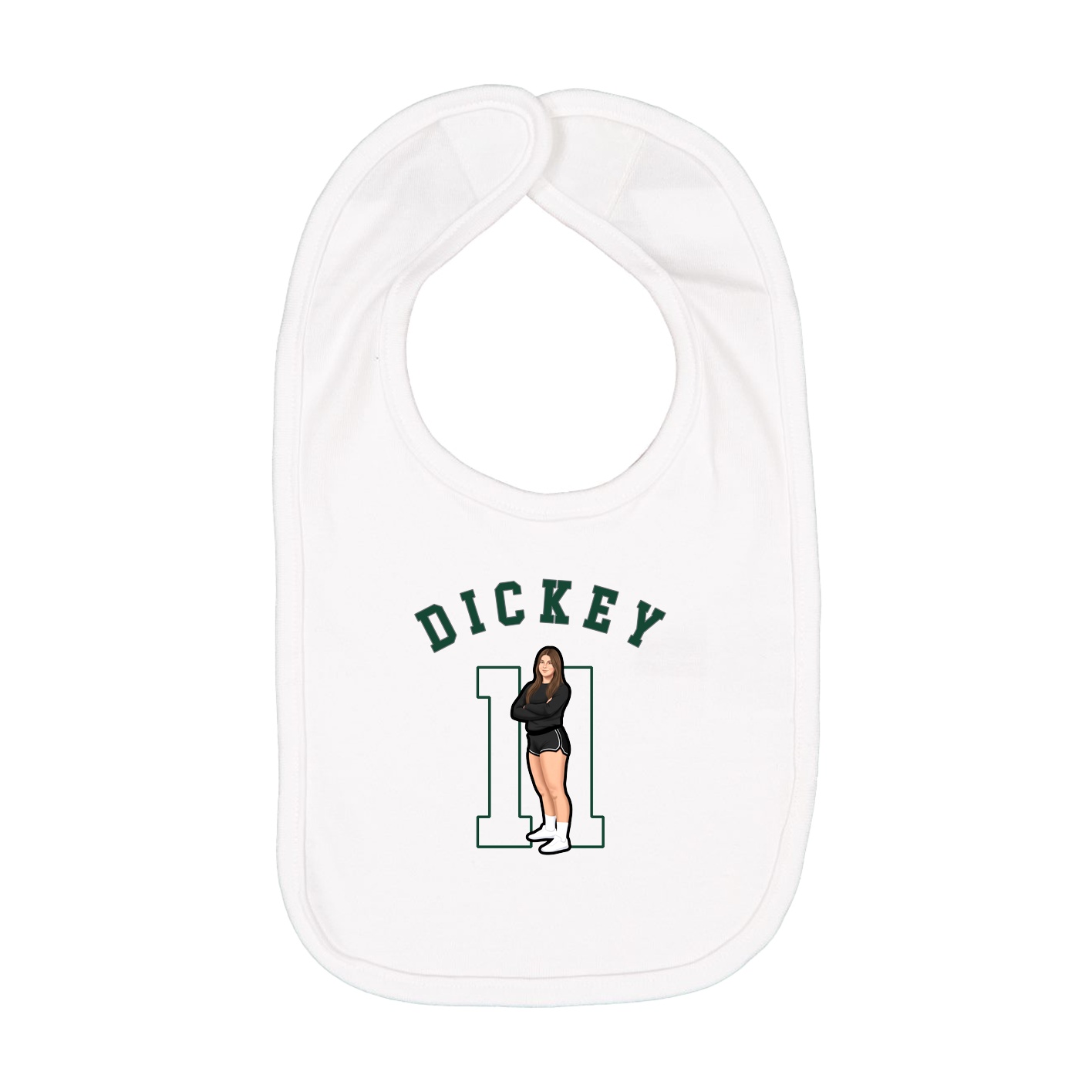 Infant Bib — Shirsey Arch in White