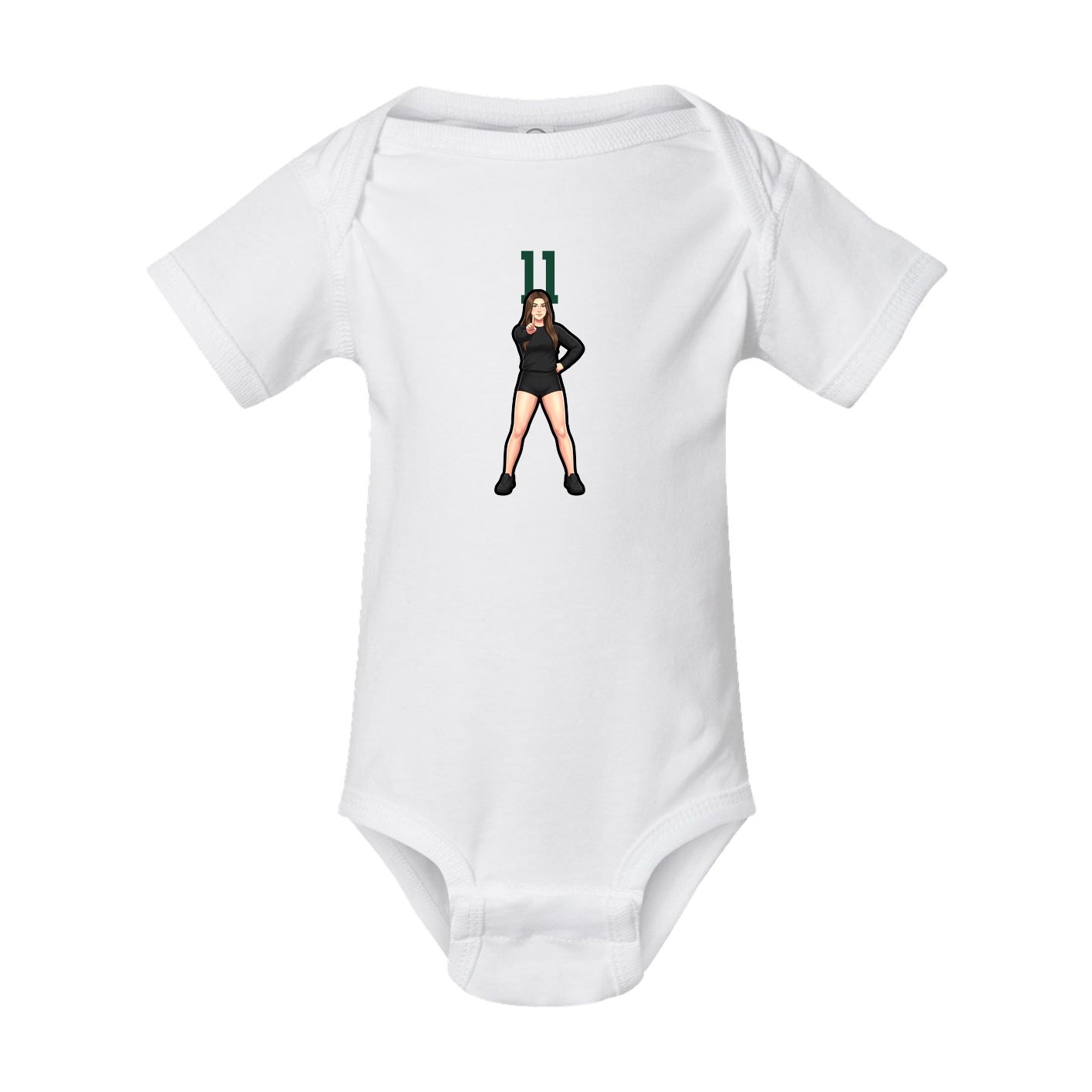 Baby Onesie — Number Top in White