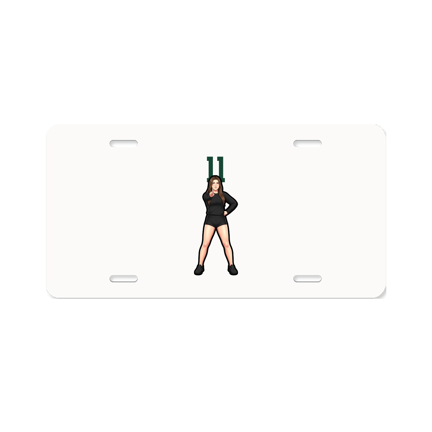 License Plate — Number Top in Classic