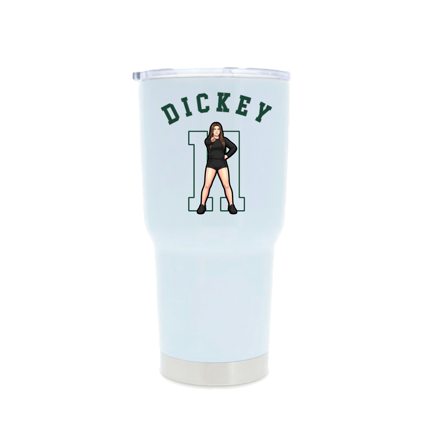30oz Stainless Steel Tumbler — Shirsey Arch in White