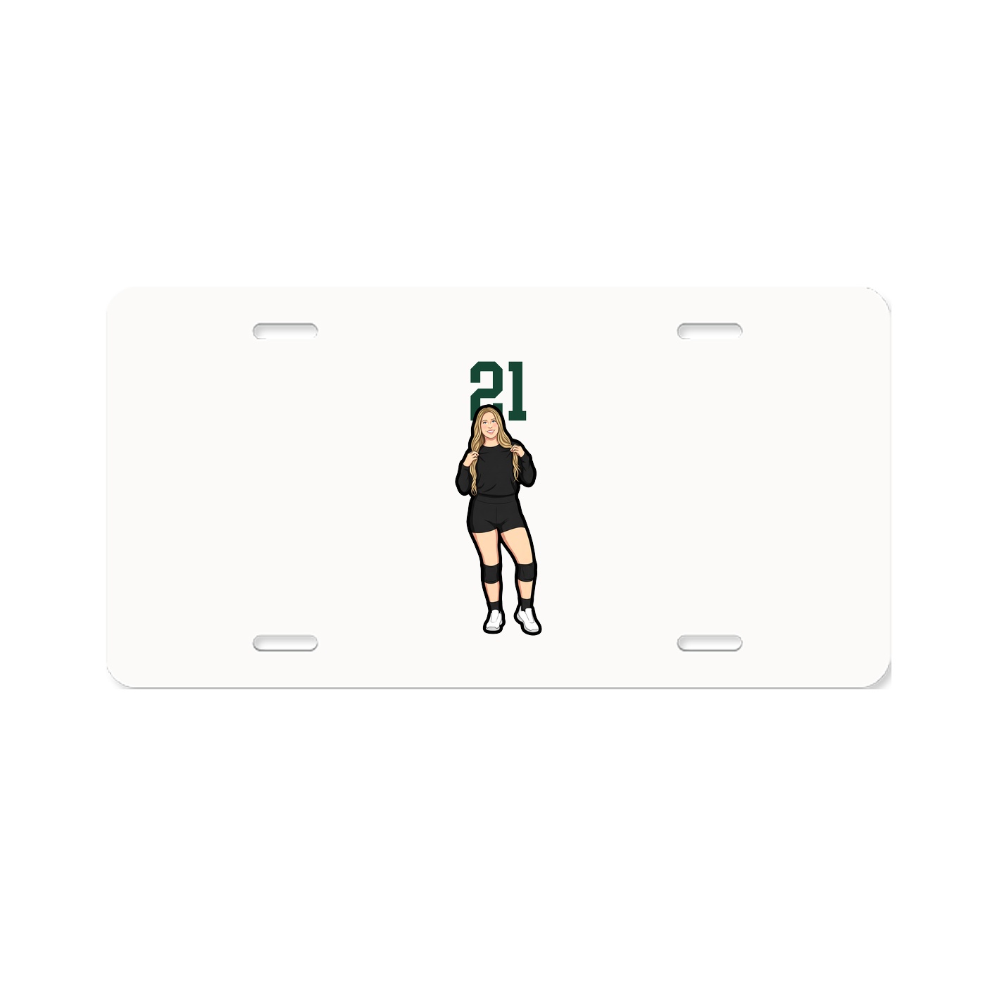 License Plate — Number Top in Classic