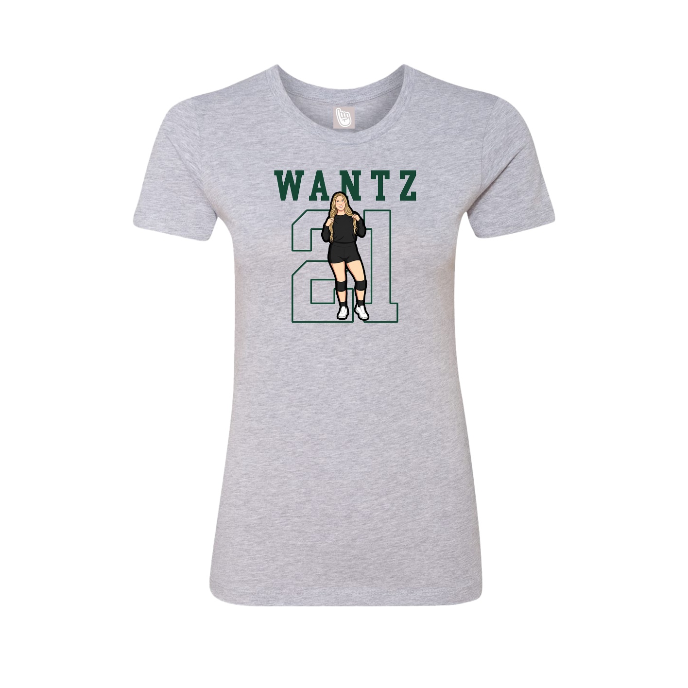 Fitted Women's Tee — Shirsey in Grey