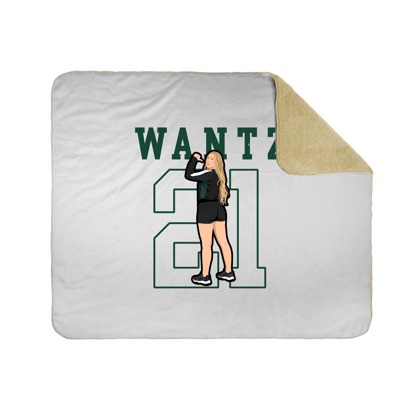 Throw Blanket — Shirsey in White