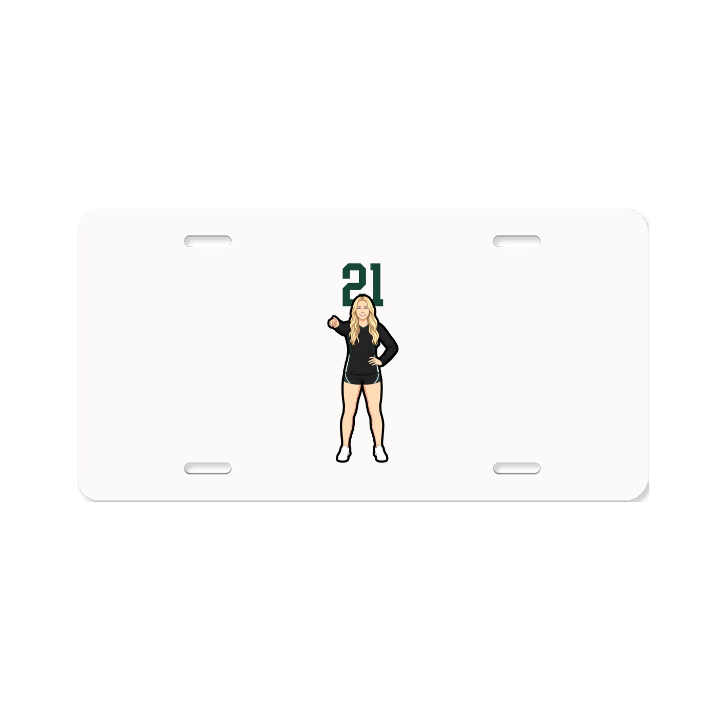License Plate — Number Top in Classic