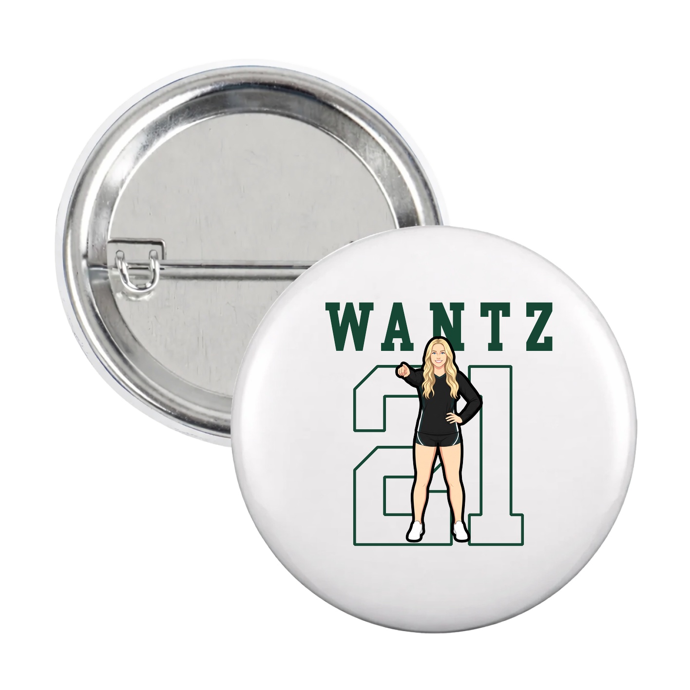 Game Day Button — Shirsey in White