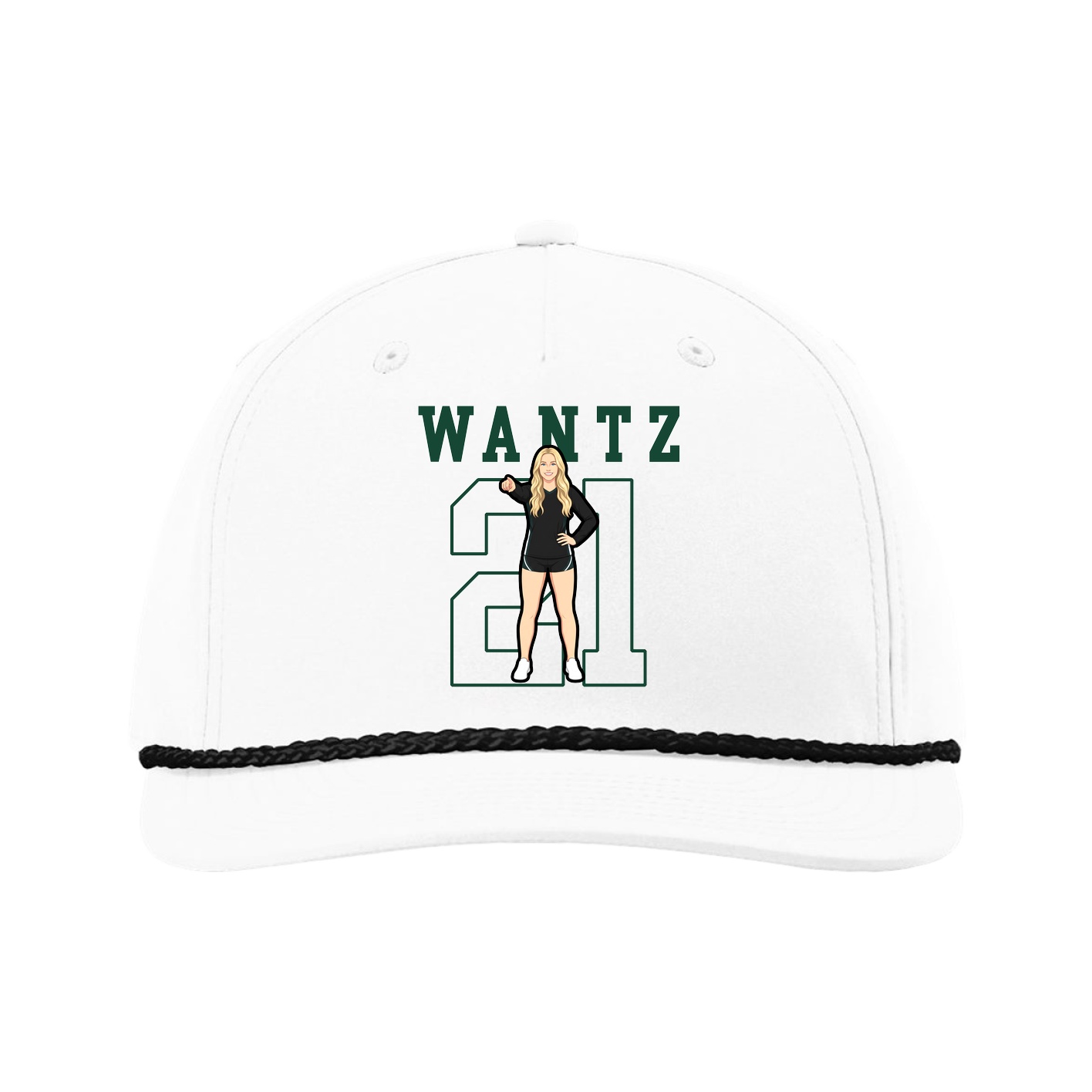 Five-Panel Classic Rope Cap — Shirsey in White