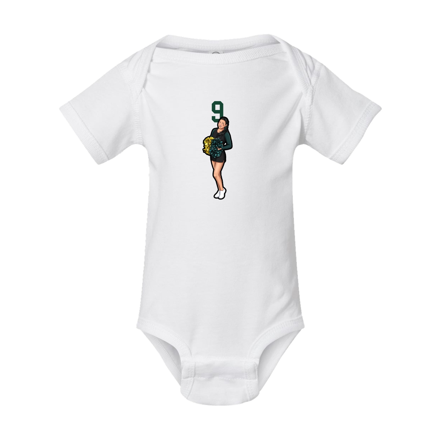 Baby Onesie — Number Top in White