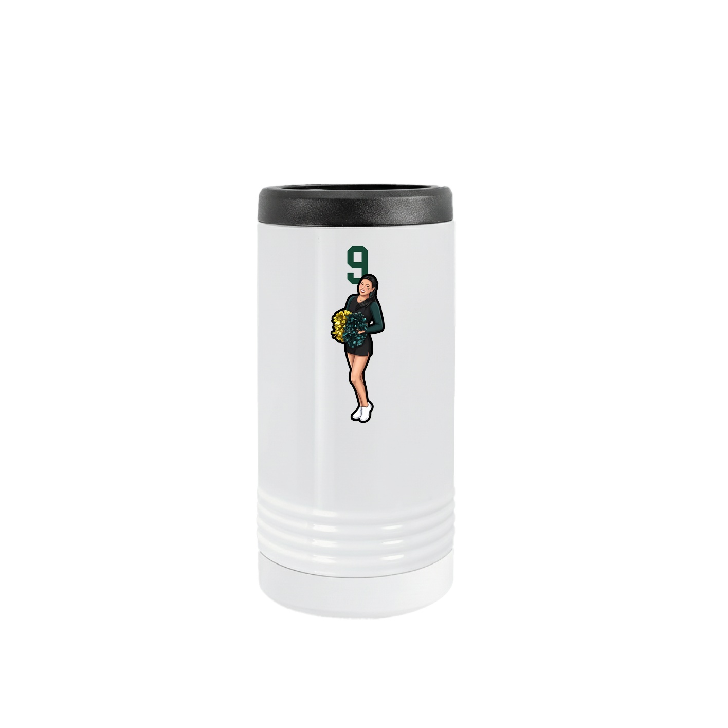 Slim Beverage Holder — Number Top in White
