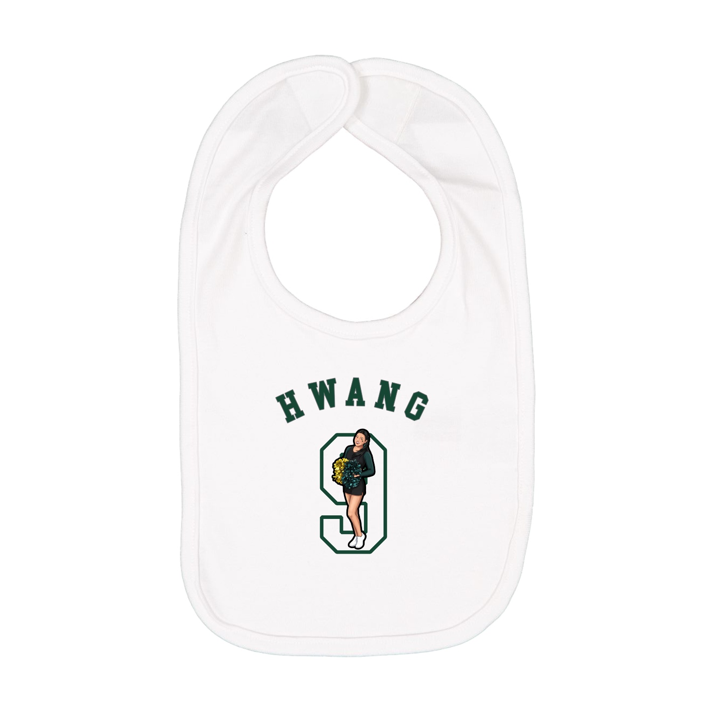 Infant Bib — Shirsey Arch in White