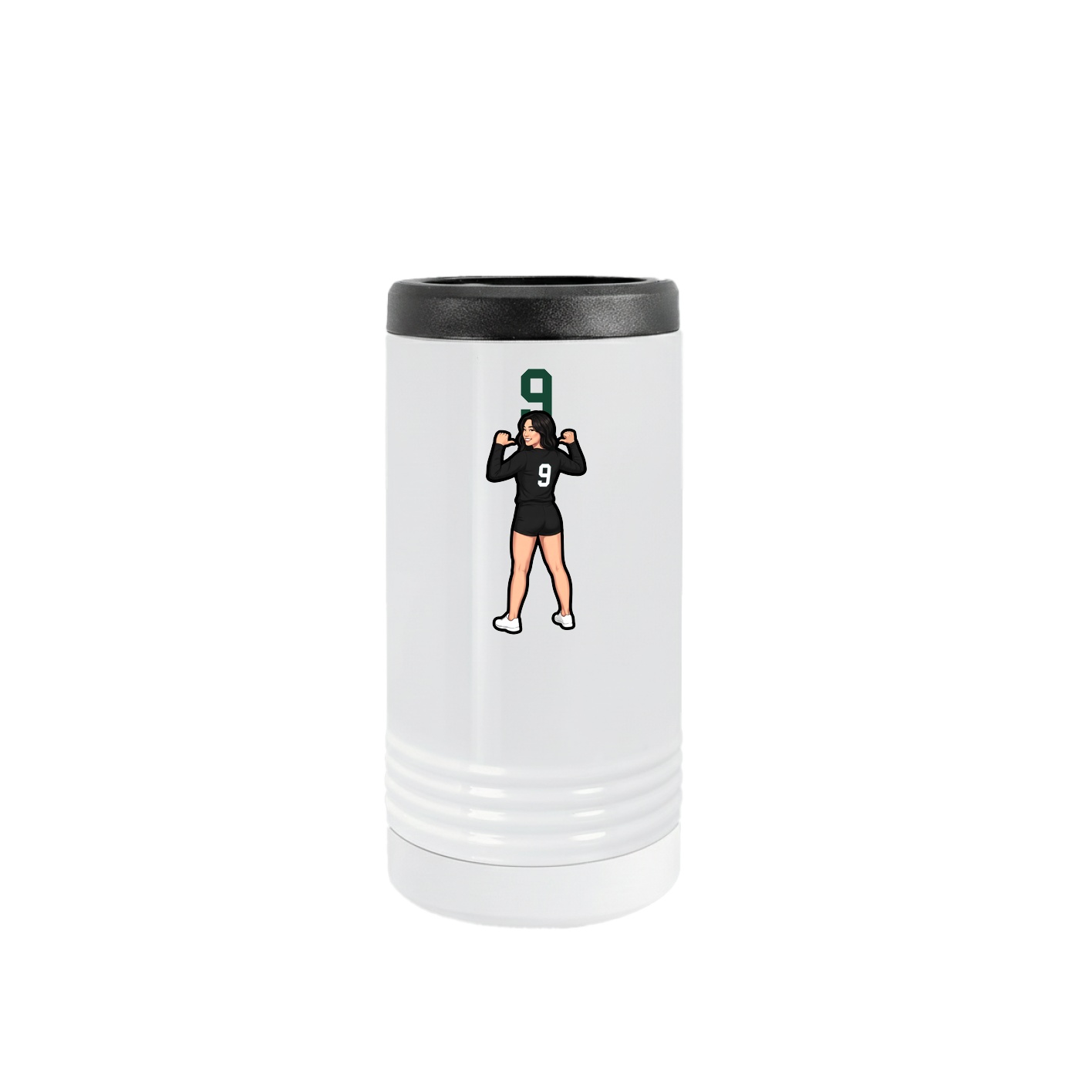 Slim Beverage Holder — Number Top in White