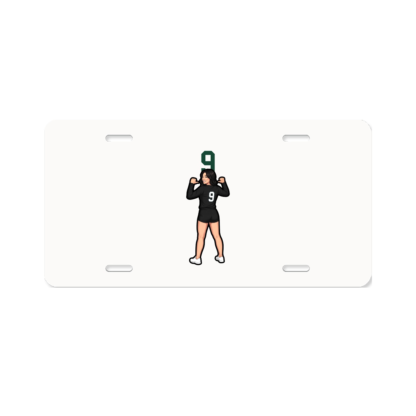License Plate — Number Top in Classic