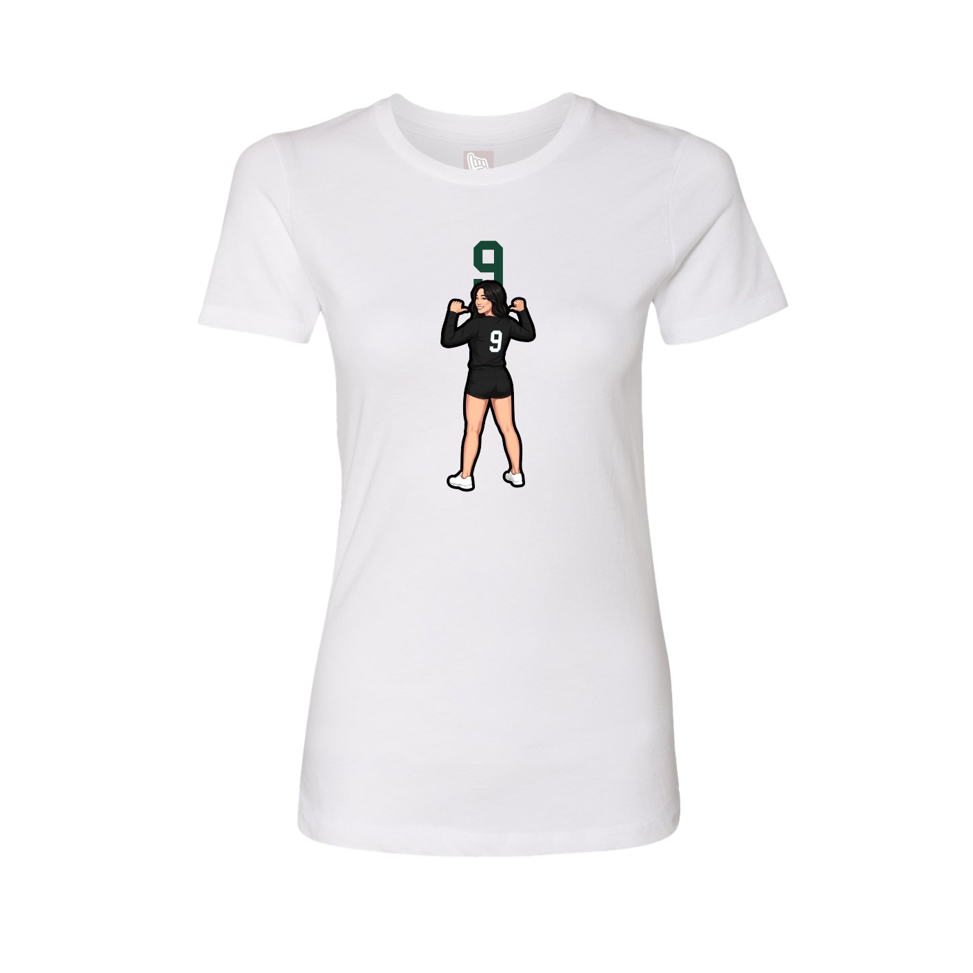 Womens Tee — Number Top in White
