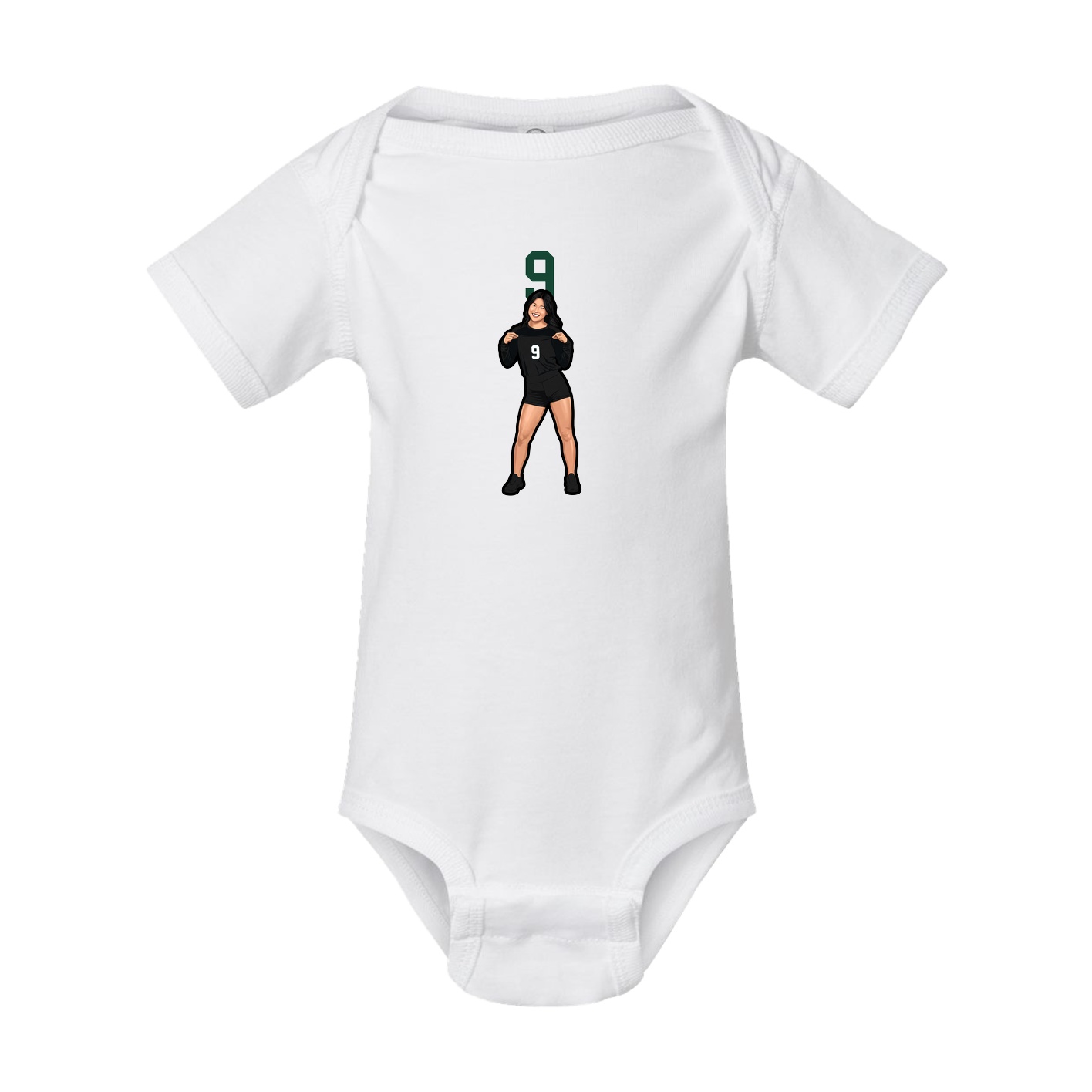 Baby Onesie — Number Top in White