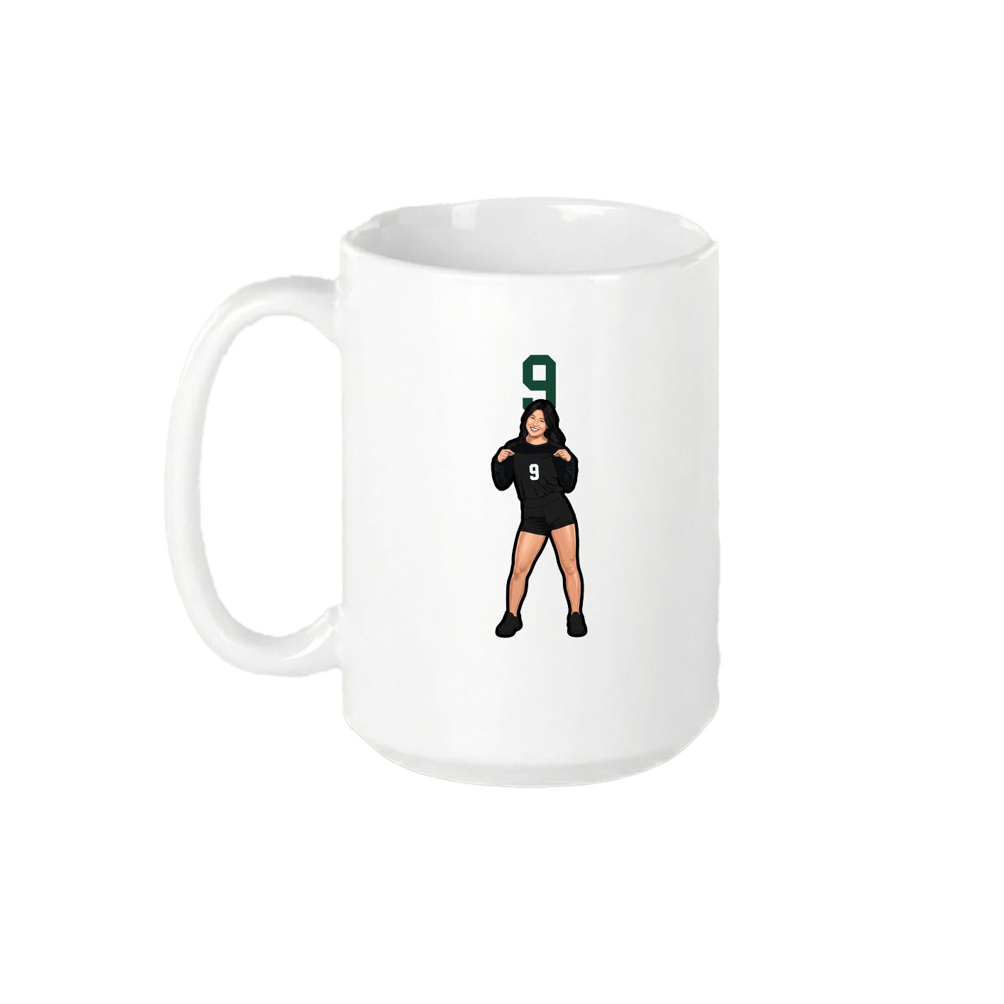 15oz Coffee Mug — Number Top in White