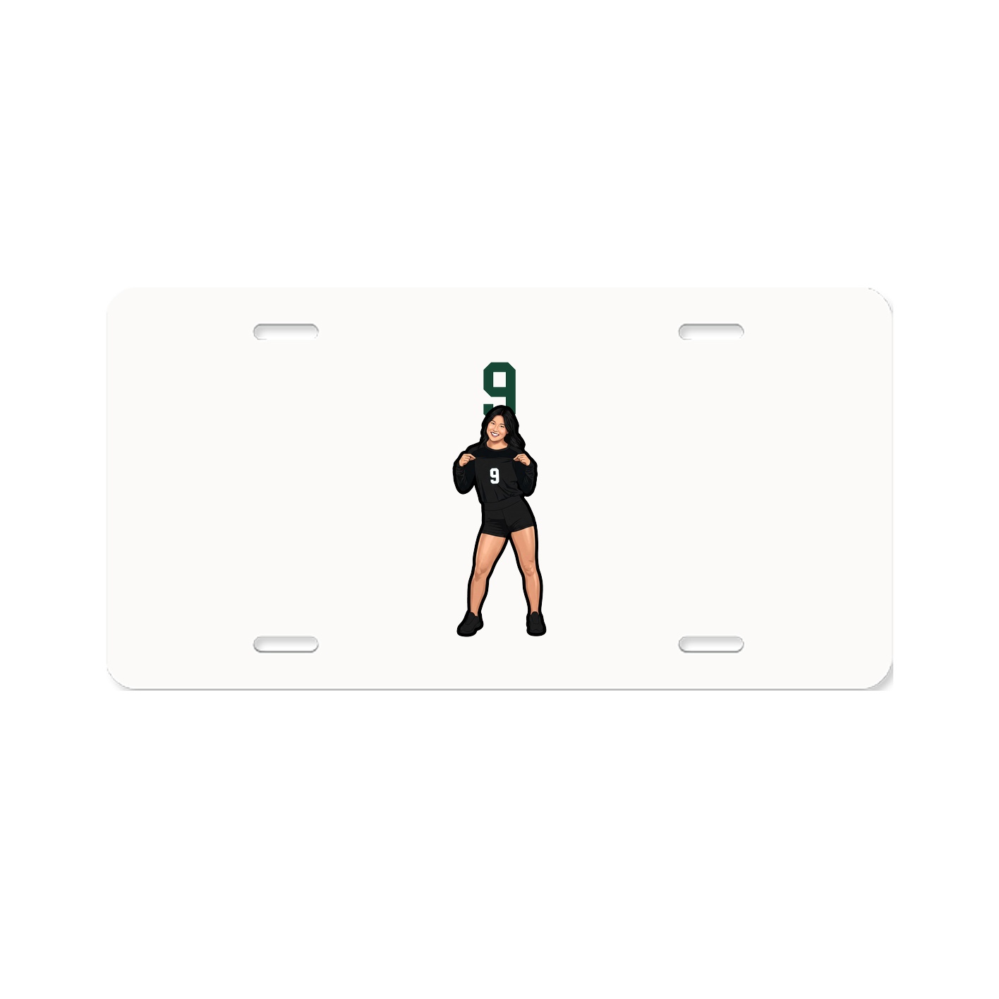 License Plate — Number Top in Classic