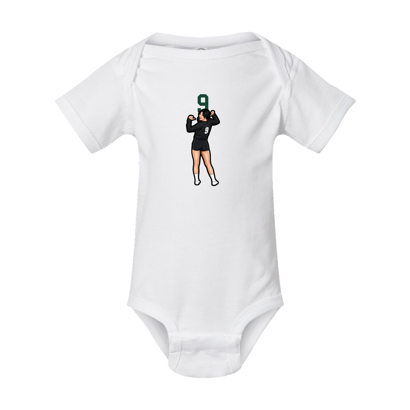 Baby Onesie — Number Top in White