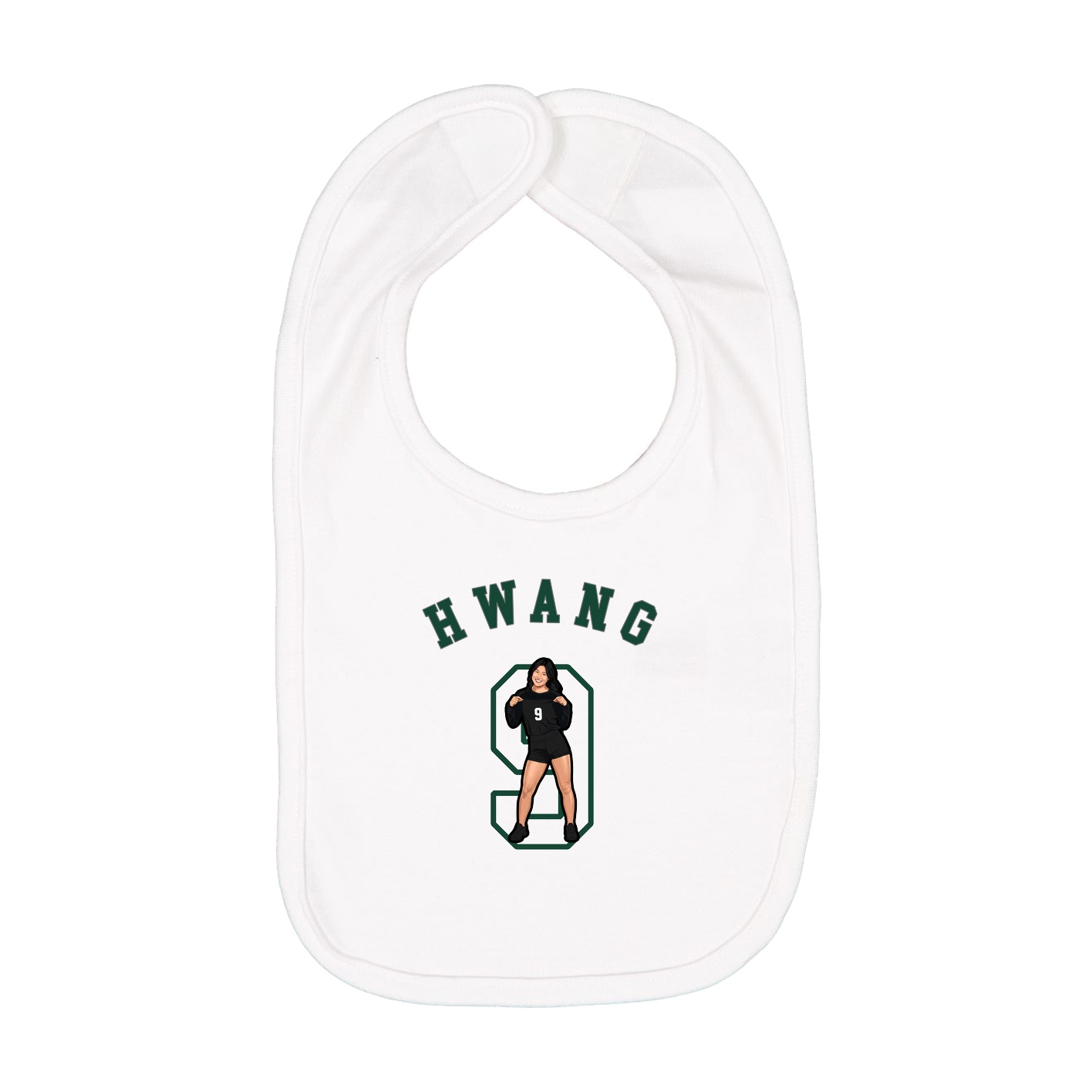 Infant Bib — Shirsey Arch in White