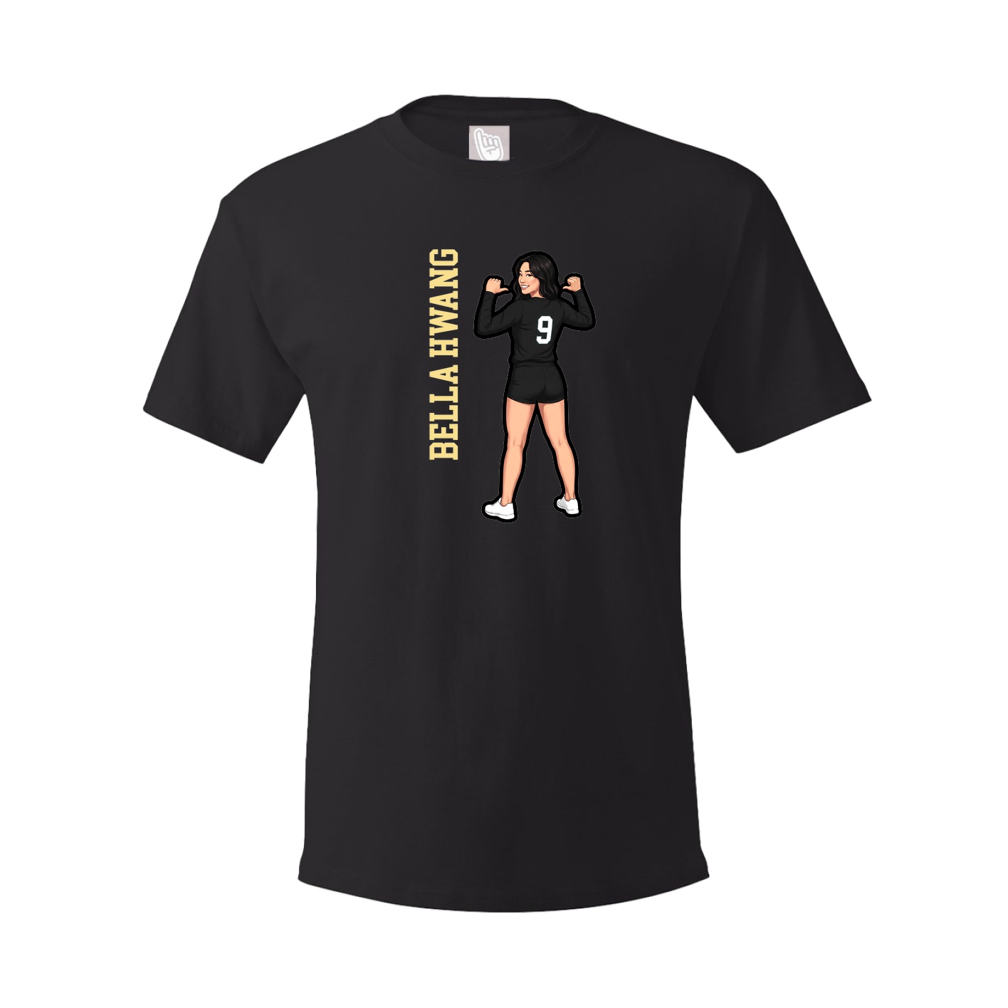 Tee — Name Vertical in Black