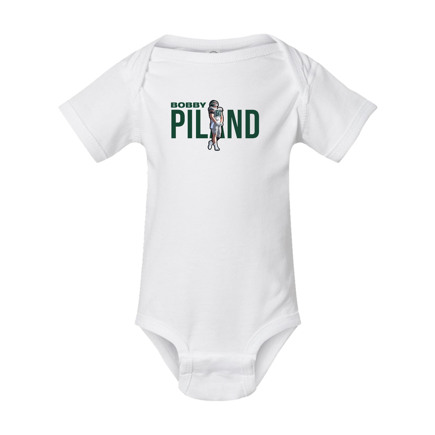 Baby Onesie — Player Name in White