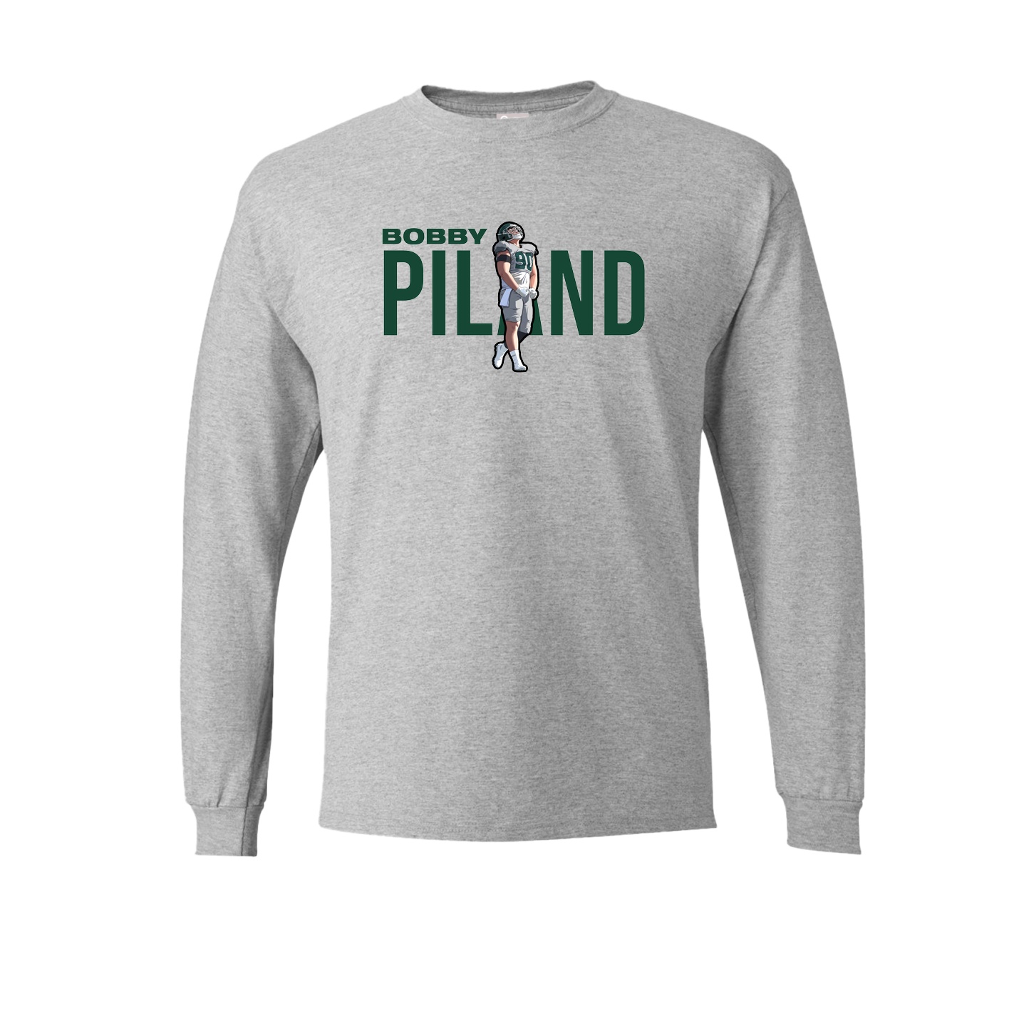 Long Sleeve Tee — Player Name in Grey