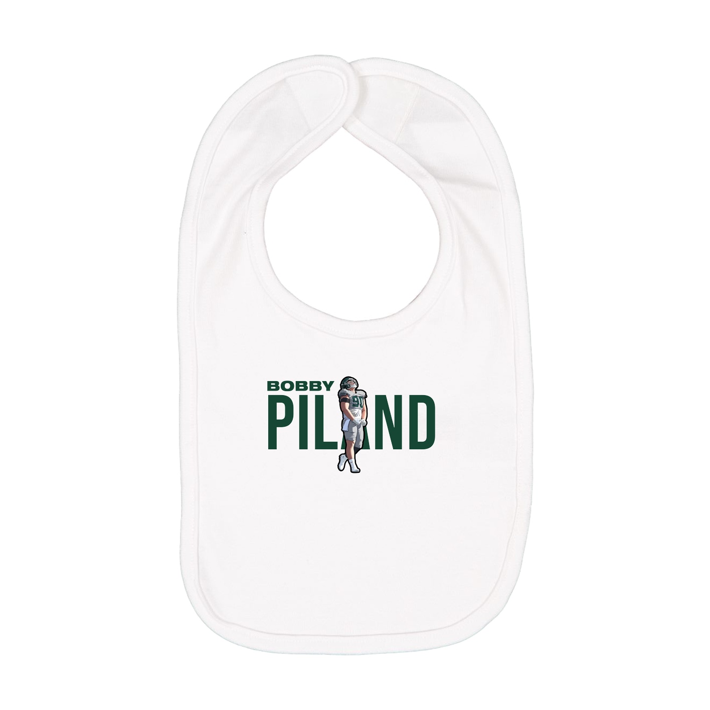 Infant Bib — Player Name in White