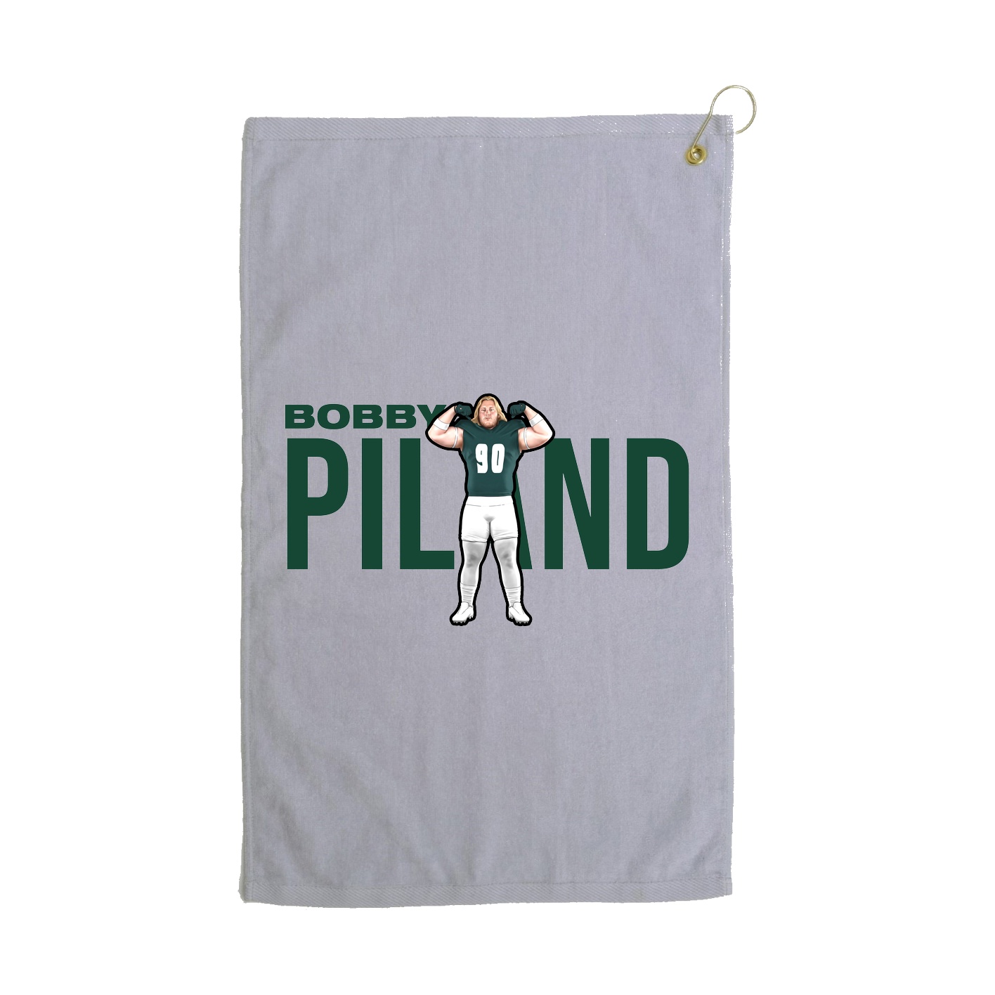 Golf Towel — Player Name in Grey