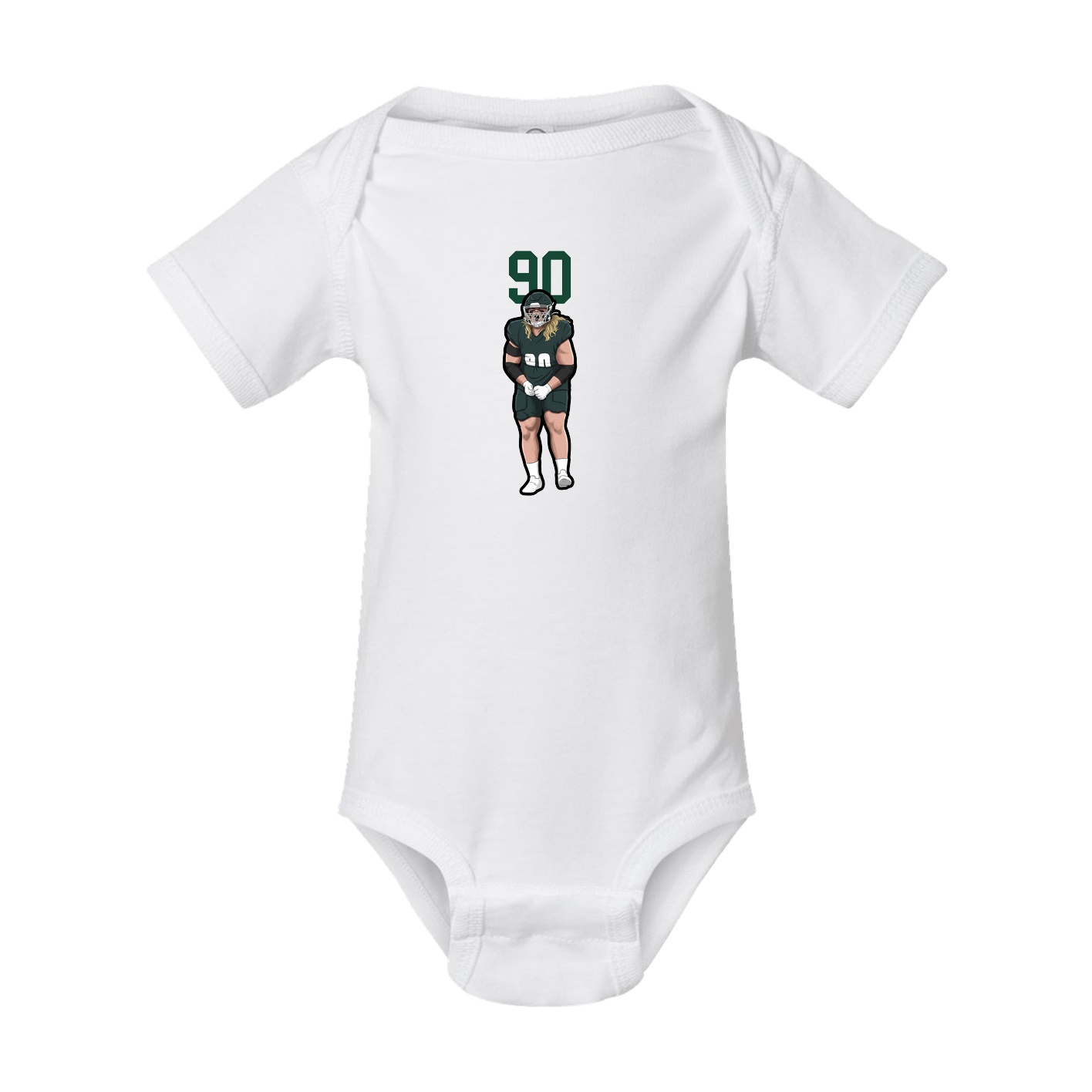 Baby Onesie — Number Top in White