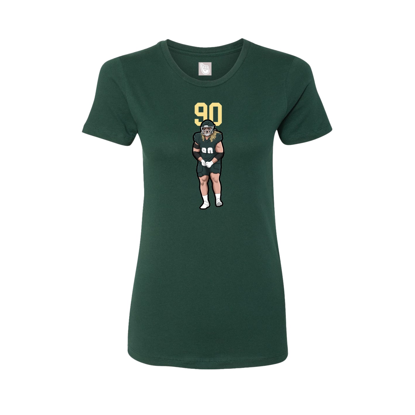 Womens Tee — Number Top in Green