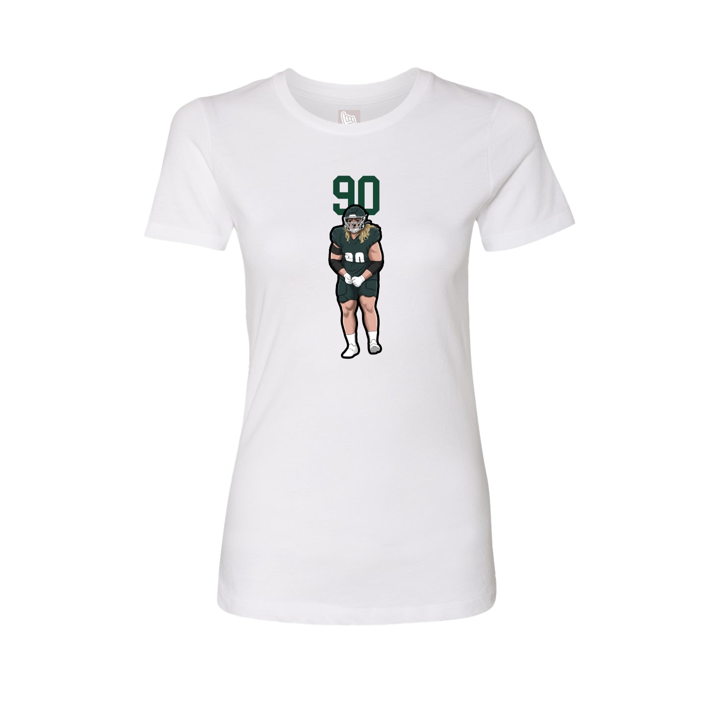 Womens Tee — Number Top in White