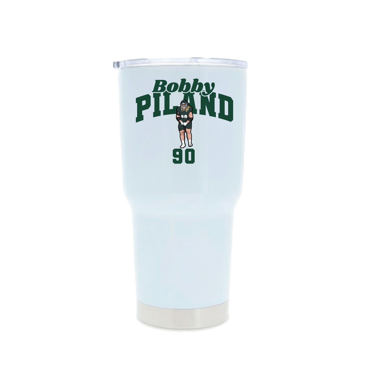 30oz Stainless Steel Tumbler — Signature Arch in White