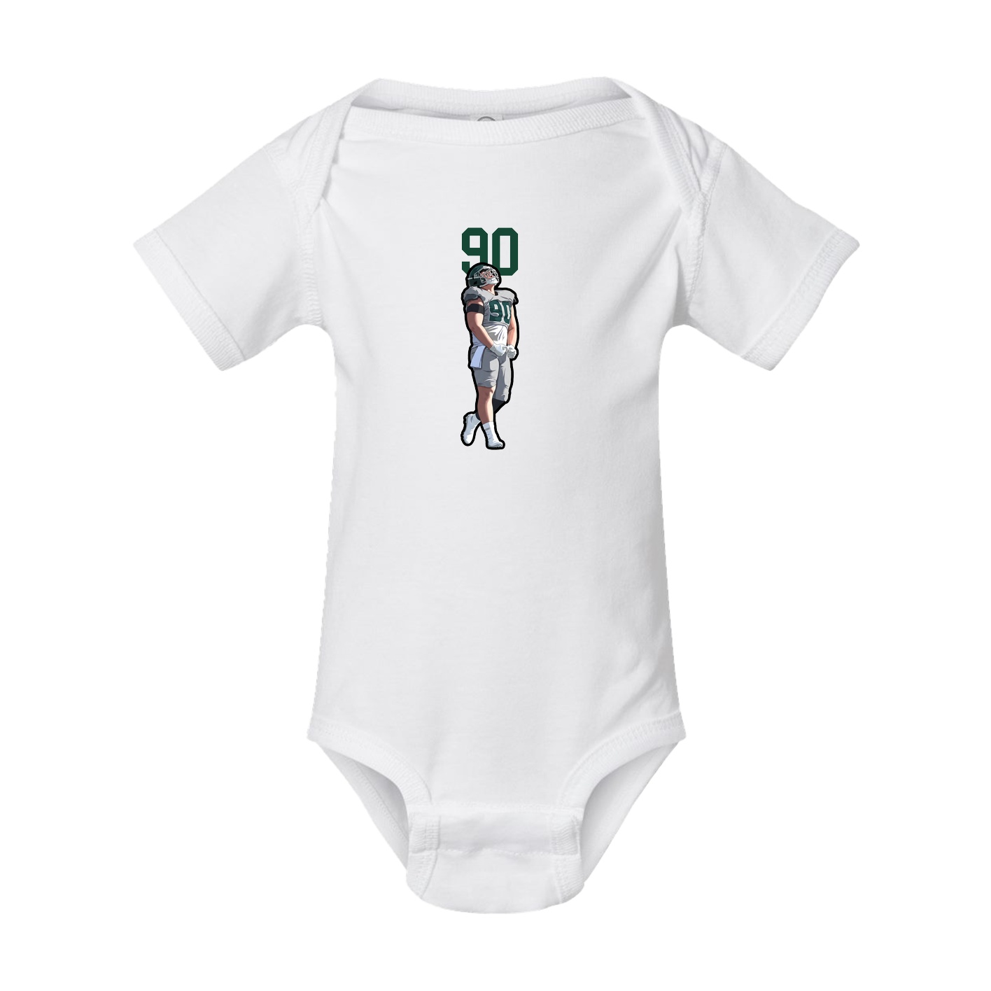 Baby Onesie — Number Top in White