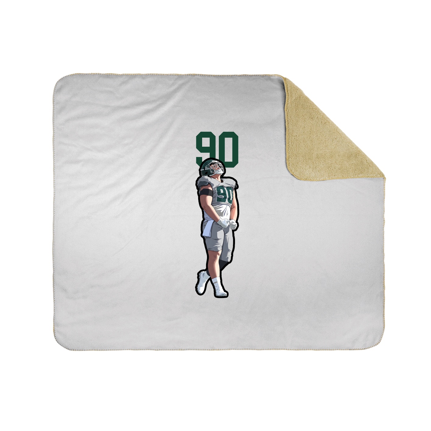 Throw Blanket — Number Top in White